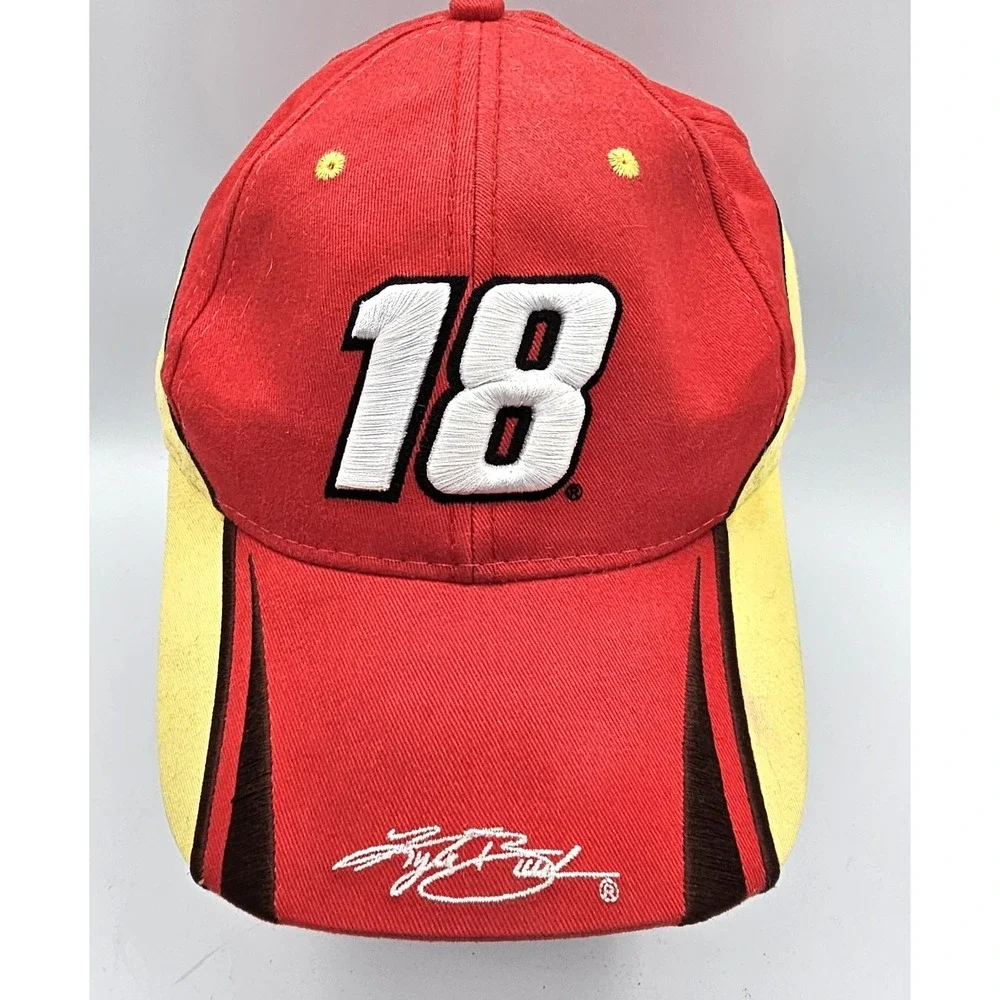 Winner's Circle Kyle Busch #18 NASCAR M&M's Racing Adjustable Hat Cap Red OSFA